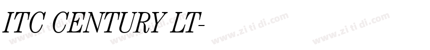 ITC CENTURY LT字体转换 ITC CENTURY LT字体转换